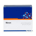 Voco Meron Glass Ionomer Luting Cement – Product Box Front View, Glasionomer Befestigungszement by VOCO GmbH, CE Certified Dental Luting Cement
