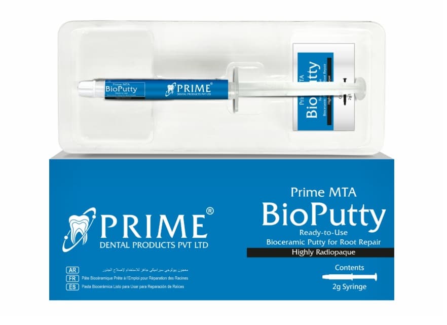 Prime MTA BioPutty Bioceramic Putty for Root Repair – MTA Based Biocompatible Material for Perforation Repair and Root End Filling by Dental Professionals Worldwide
