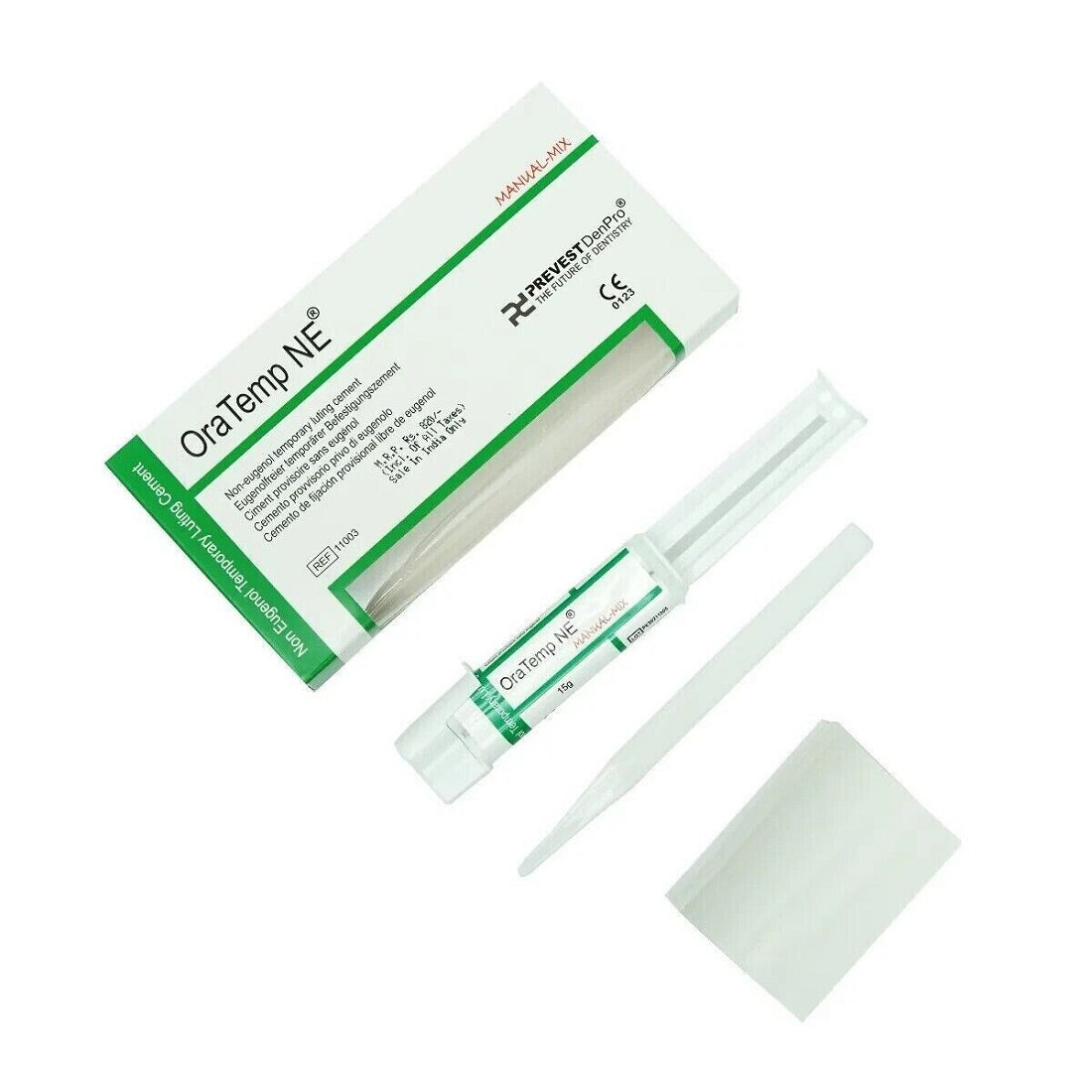 Prevest DenPro OraTemp NE Non-Eugenol Temporary Luting Cement CE 0123 Certified Manual Mix 15g Pack