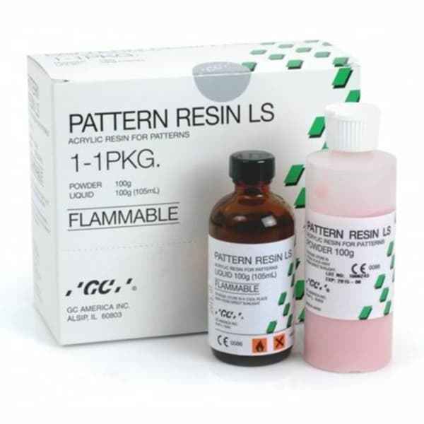 GC Pattern Resin – 100g Powder 105mL Liquid Mixing Cups Brush Self-Curing Dental Lab Resin Kit
