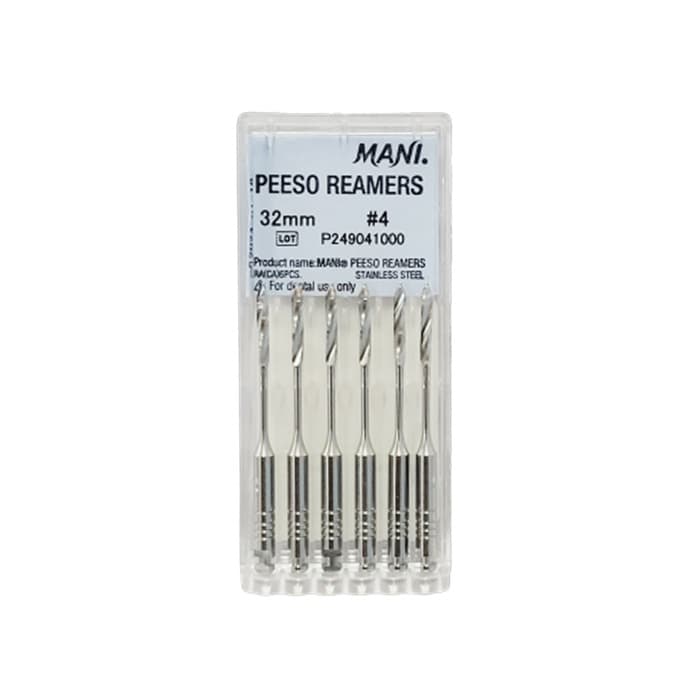 Peeso Reamers 32mm Stainless Steel Groove Identification Shank Endodontics
