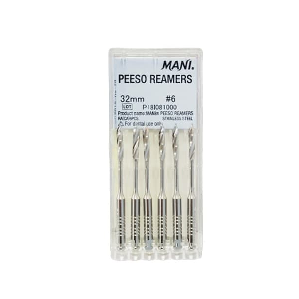 Peeso Reamers 32mm Size 1-6 for Coronal Access and Post Space Preparation
