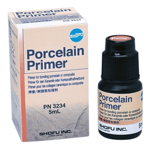 Shofu Porcelain Primer 5ml Bottle with Box – Silane Bonding Agent for Porcelain and Composite Restorations, PN 3234, Shofu Inc. Kyoto Japan