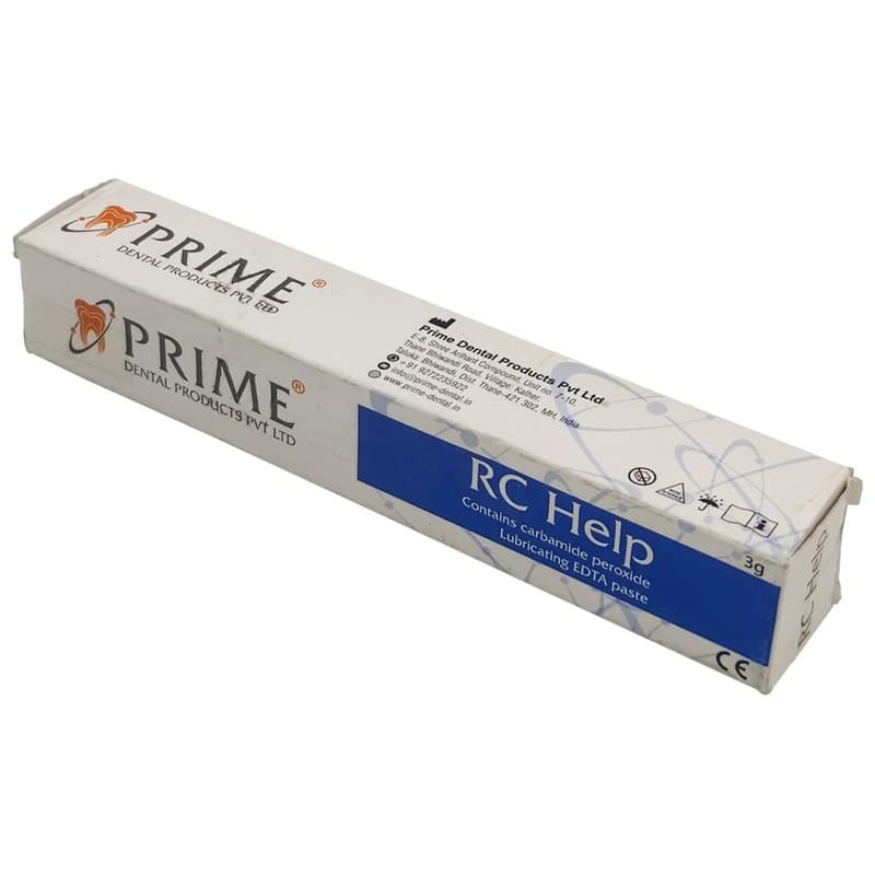 RC Help EDTA paste syringe with needle tip – carbamide peroxide lubricant for smooth file movement and root canal instrumentation by endodontists and dentists

