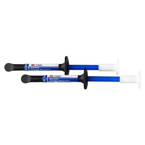 3M Filtek Supreme Flowable **Dental** Composite – two blue syringes shade A2, 2g each, flowable restorative for **dentist** use