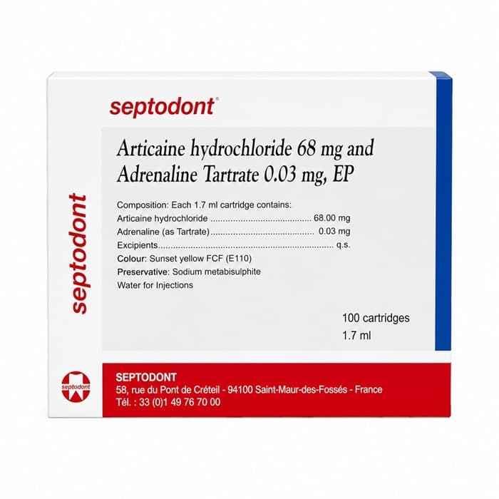 Septanest 1:100000 – Vasoconstrictor Dental Anesthesia
