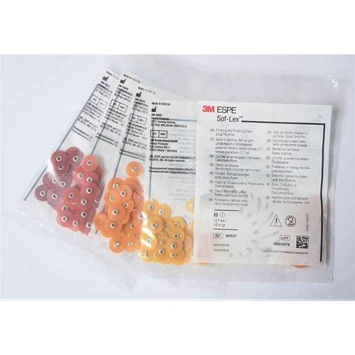 3M Sof-Lex Extra Thin Discs – 9.5mm and 12.7mm Sizes Aluminium Oxide Flexible Polyester Film
