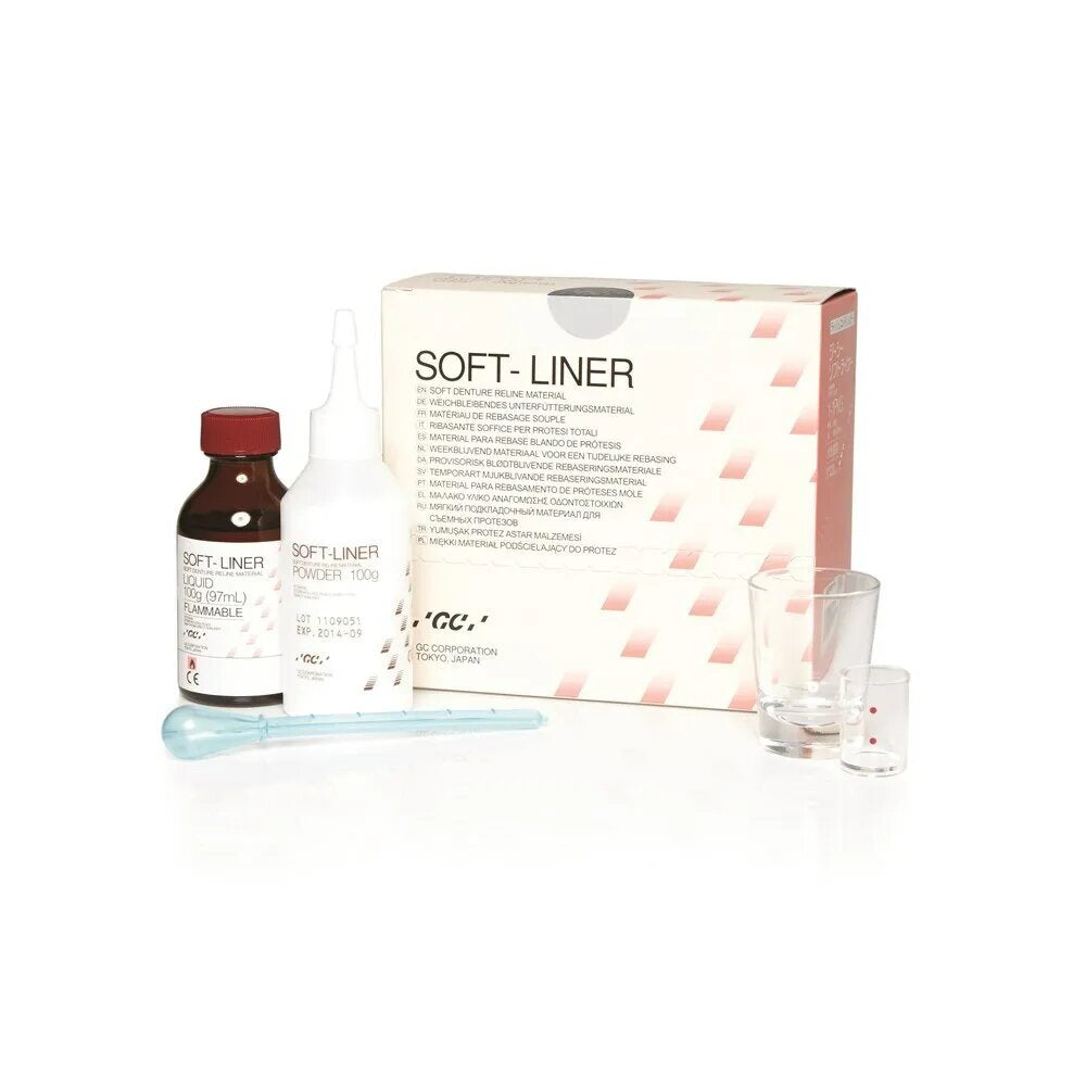 Professional Soft Denture Relining Material – GC Soft-Liner Powder Liquid Kit Tokyo Japan