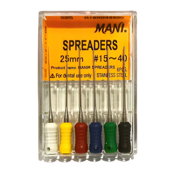 Mani Spreaders Stainless Steel 6 Pcs Set – Endodontic Lateral Condensation Spreaders for Root Canal Treatment by Dental
