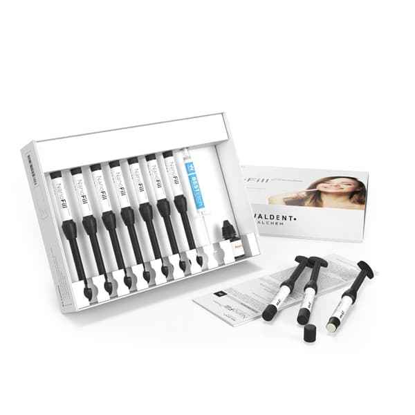 NanoFill Zirconium Composite Kit by Waldent – Light-Cure Radiopaque Dental Composite 7 Shades
