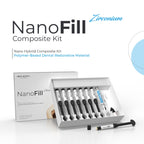 Waldent NanoFill Zirconium Composite dental kit front view with packaging