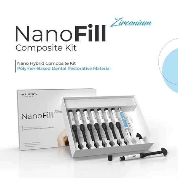 Waldent NanoFill Zirconium Composite – High Filler Load Low Shrinkage Anterior Posterior Restoration
